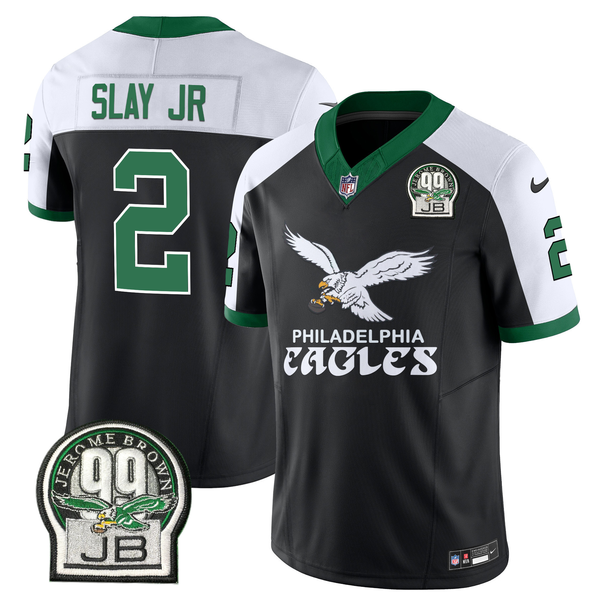 Men's Darius Slay Jr. Philadelphia Eagles Kelly Green Vapor Limited Black Alternate Jersey V5 - All Stitched