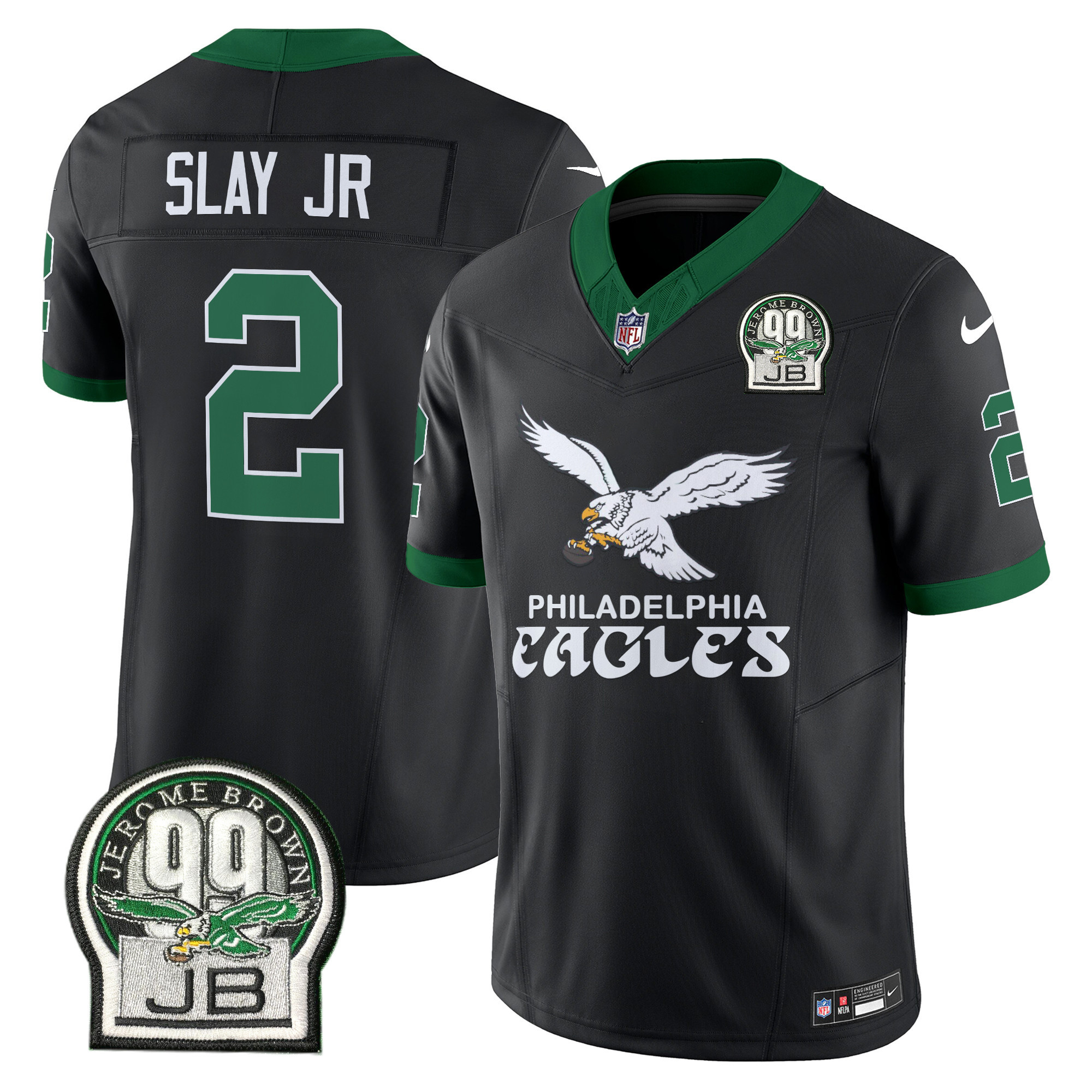 Men's Darius Slay Jr. Philadelphia Eagles Kelly Green Vapor Limited Black Jersey V5 - All Stitched