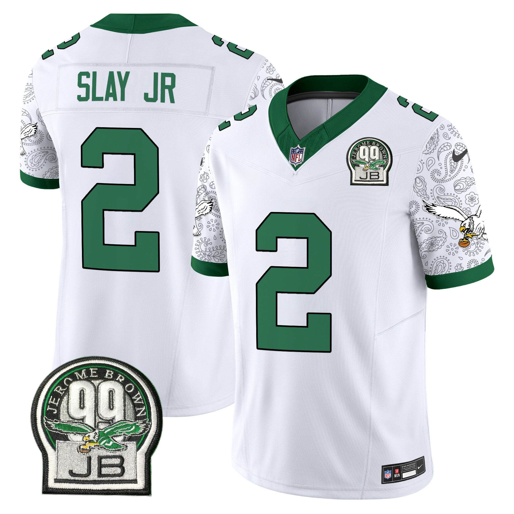 Men's Darius Slay Jr. Philadelphia Eagles Kelly Green Vapor Limited Kelly White Jersey V4 - All Stitched