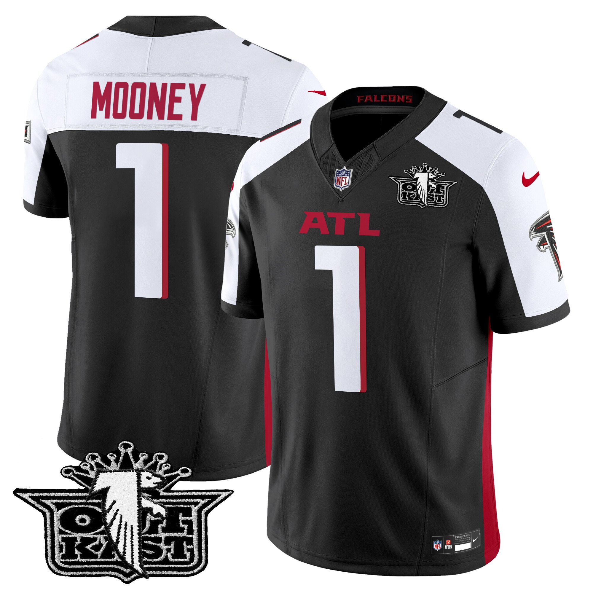 Men's Darnell Mooney Outkast x Atlanta Falcons 2024 Vapor Limited Black Alternate Jersey - All Stitched