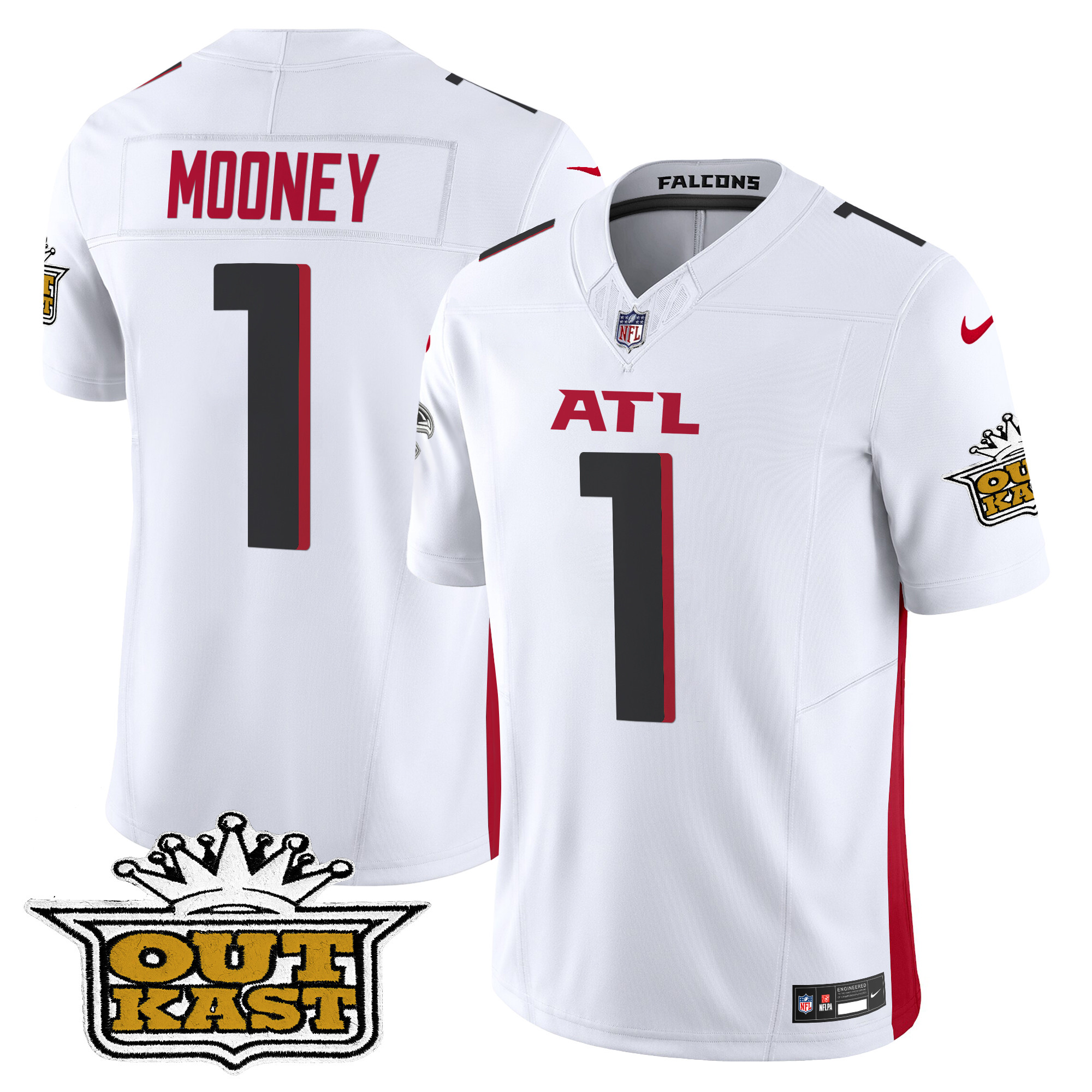Men's Darnell Mooney Outkast x Atlanta Falcons 2024 Vapor Limited White Jersey - All Stitched