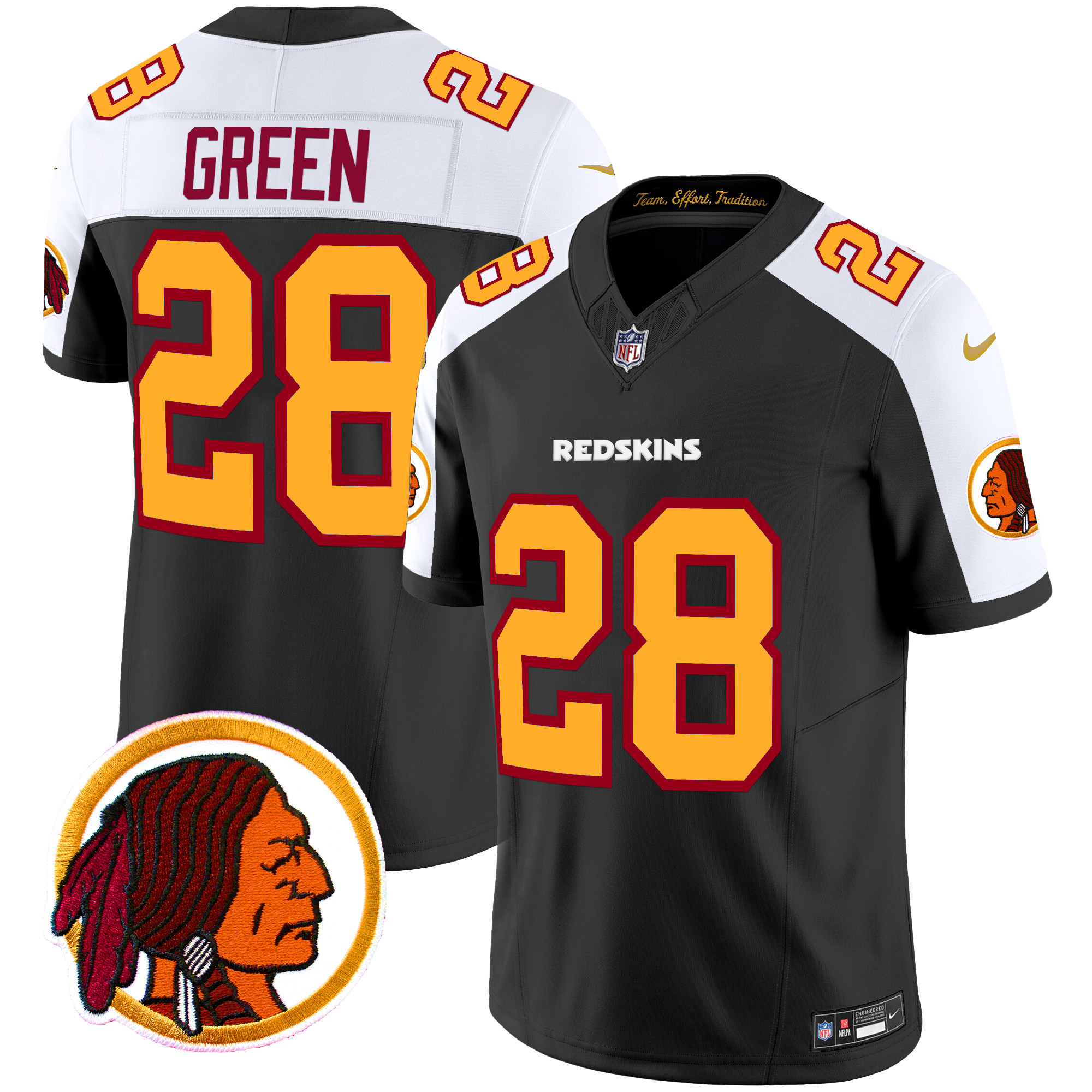 Men's Darrell Green Washington Commanders Throwback Vapor Limited Black Alternate Jersey - All Stitched