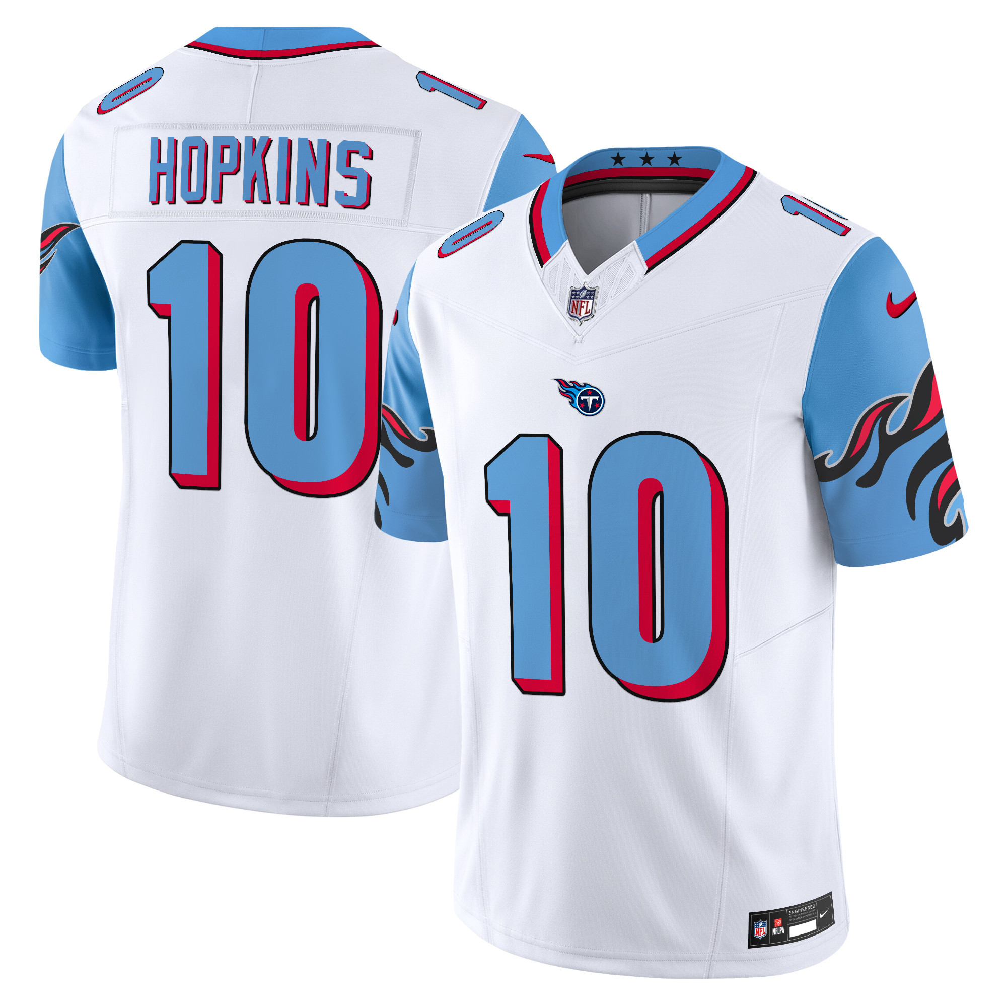 Men's DeAndre Hopkins Tennessee Titans Special Vapor Limited Blue Sleeves Jersey - All Stitched