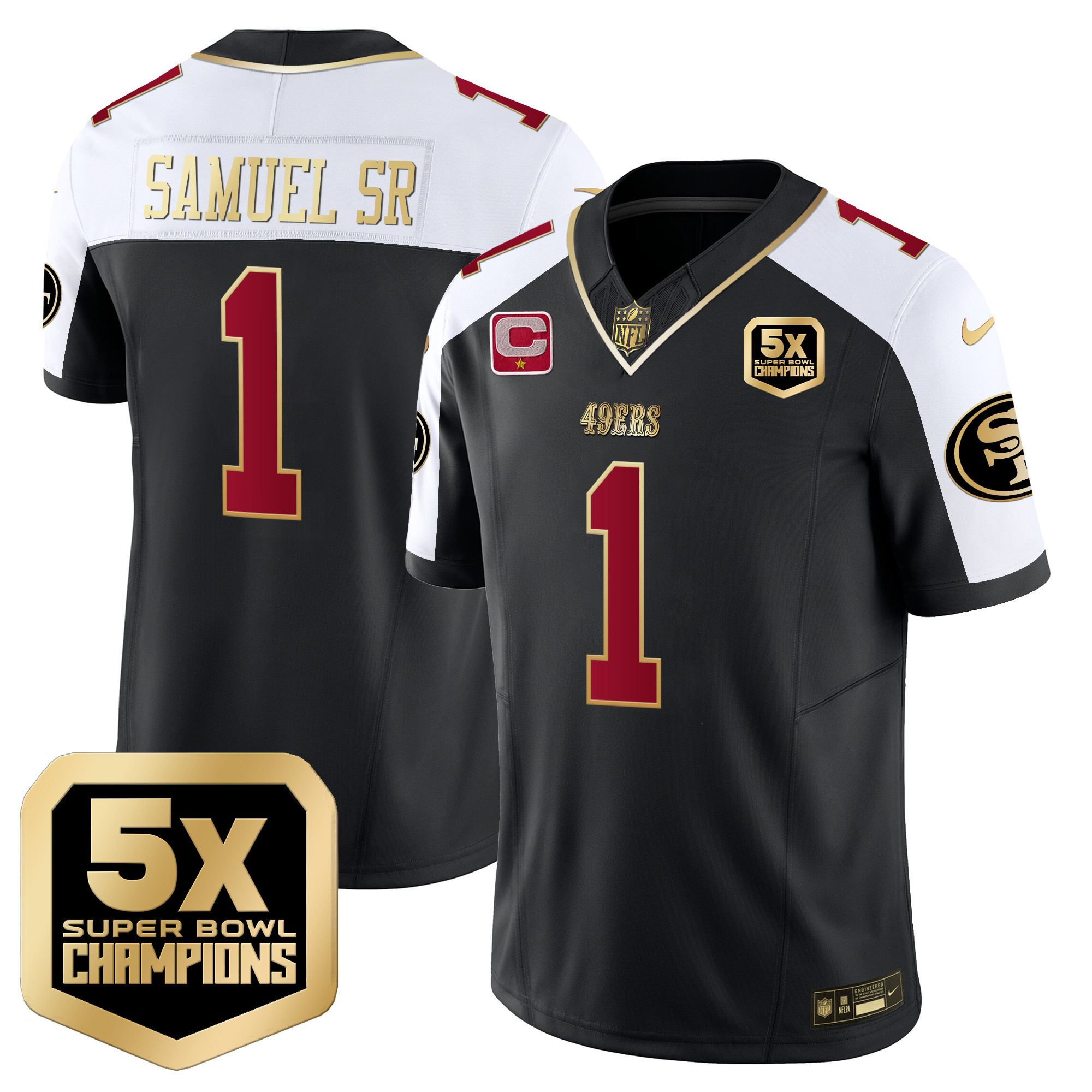 Men's Deebo Samuel San Francisco 49ers 5x Super Bowl Champions Vapor Limited Black Alternate Jersey - All Stitched
