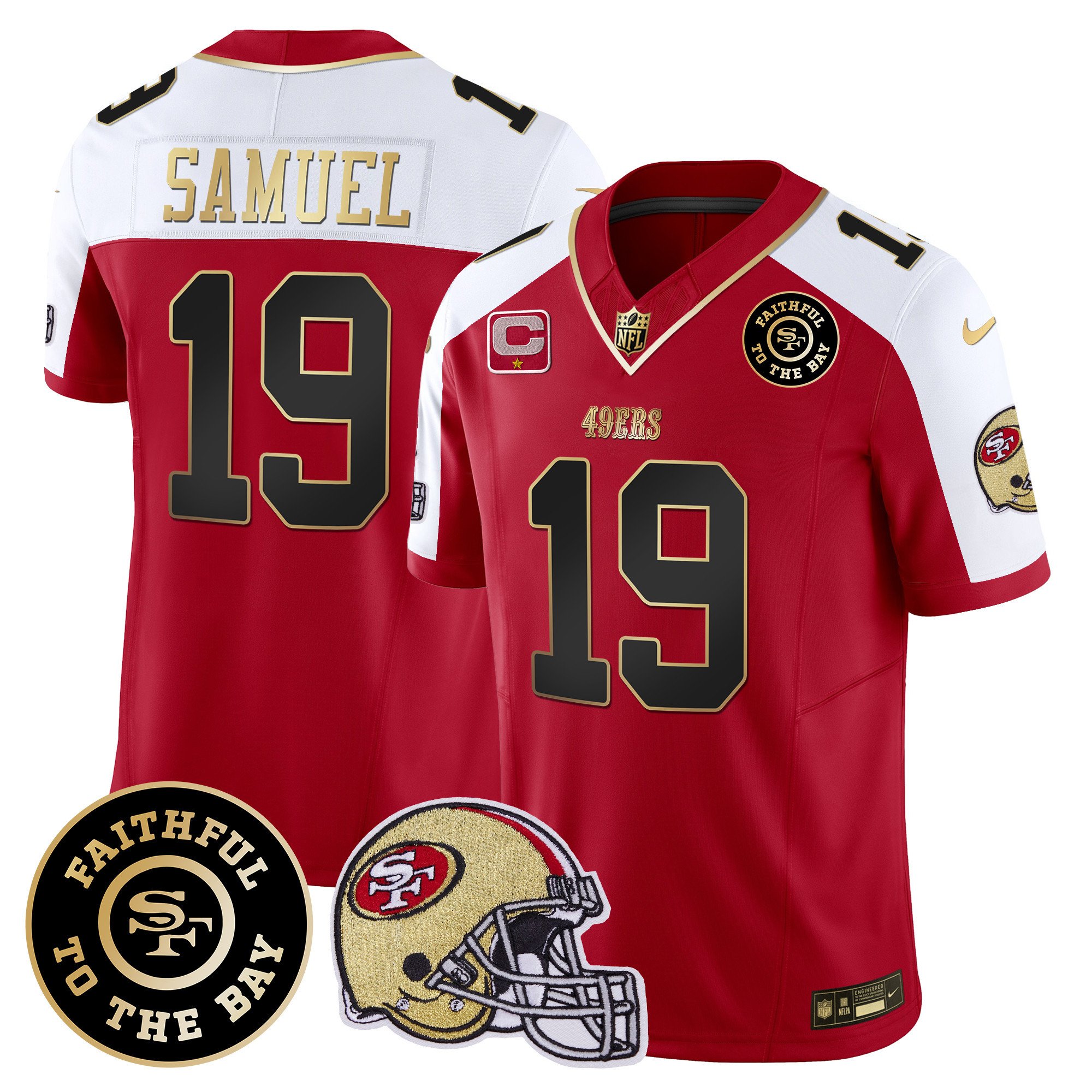 Men's Deebo Samuel San Francisco 49ers Faithful To The Bay Patch Vapor Limited Alternate Jersey V5 - All Stitched