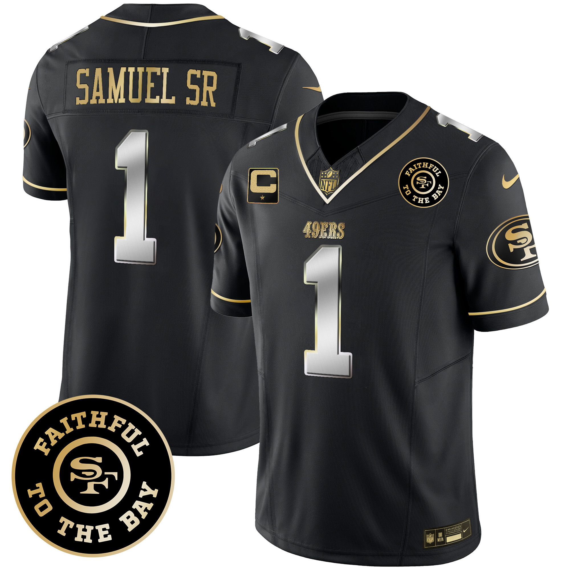 Men's Deebo Samuel San Francisco 49ers Faithful To The Bay Patch Vapor Limited Black Limited Jersey - All Stitched