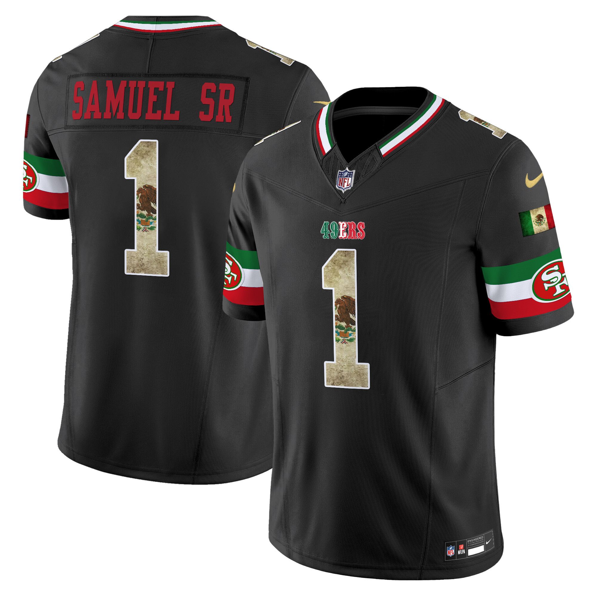 Men's Deebo Samuel San Francisco 49ers Mexico Vapor Limited Black Jersey - All Stitched