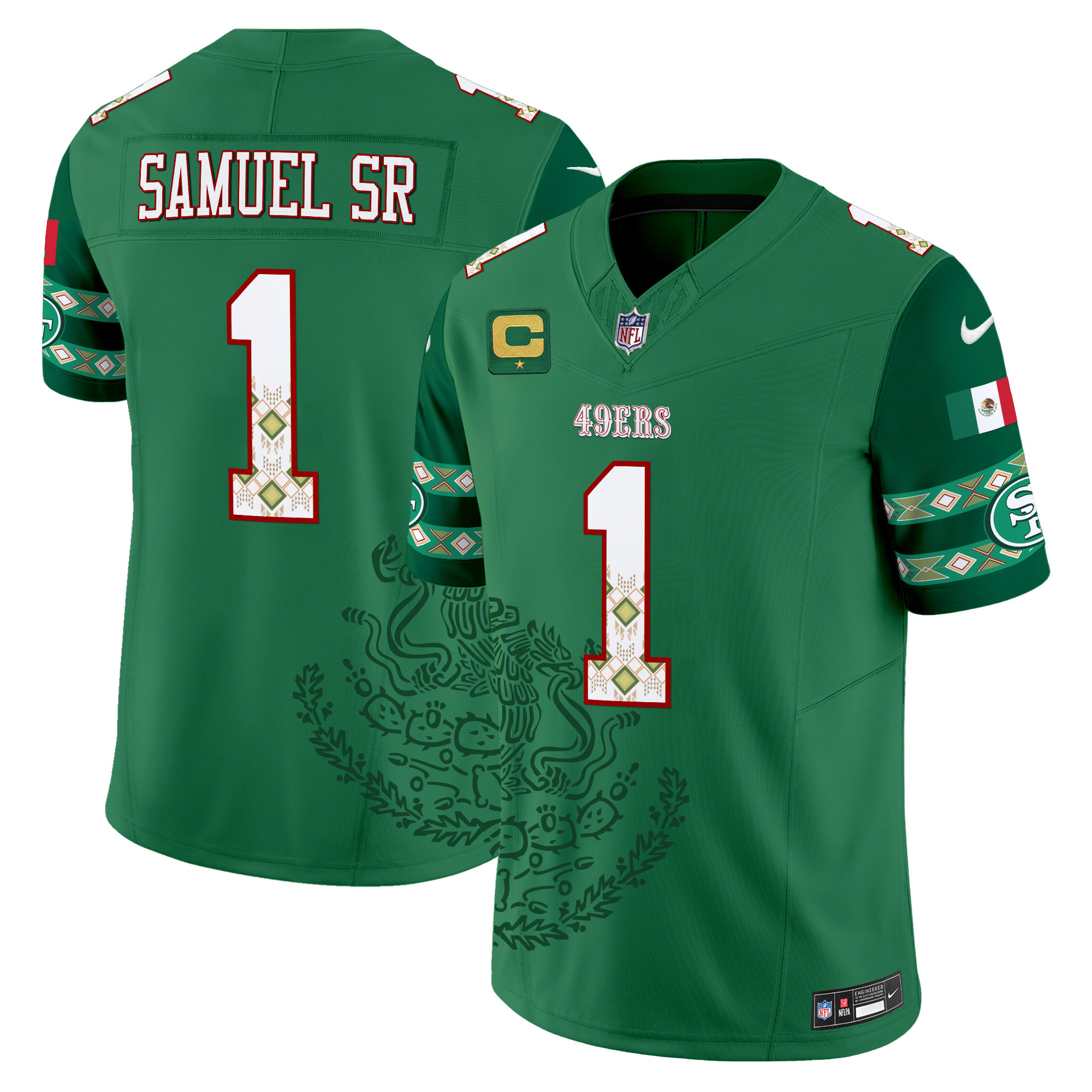 Men's Deebo Samuel San Francisco 49ers Mexico Vapor Limited Green Jersey - Printed