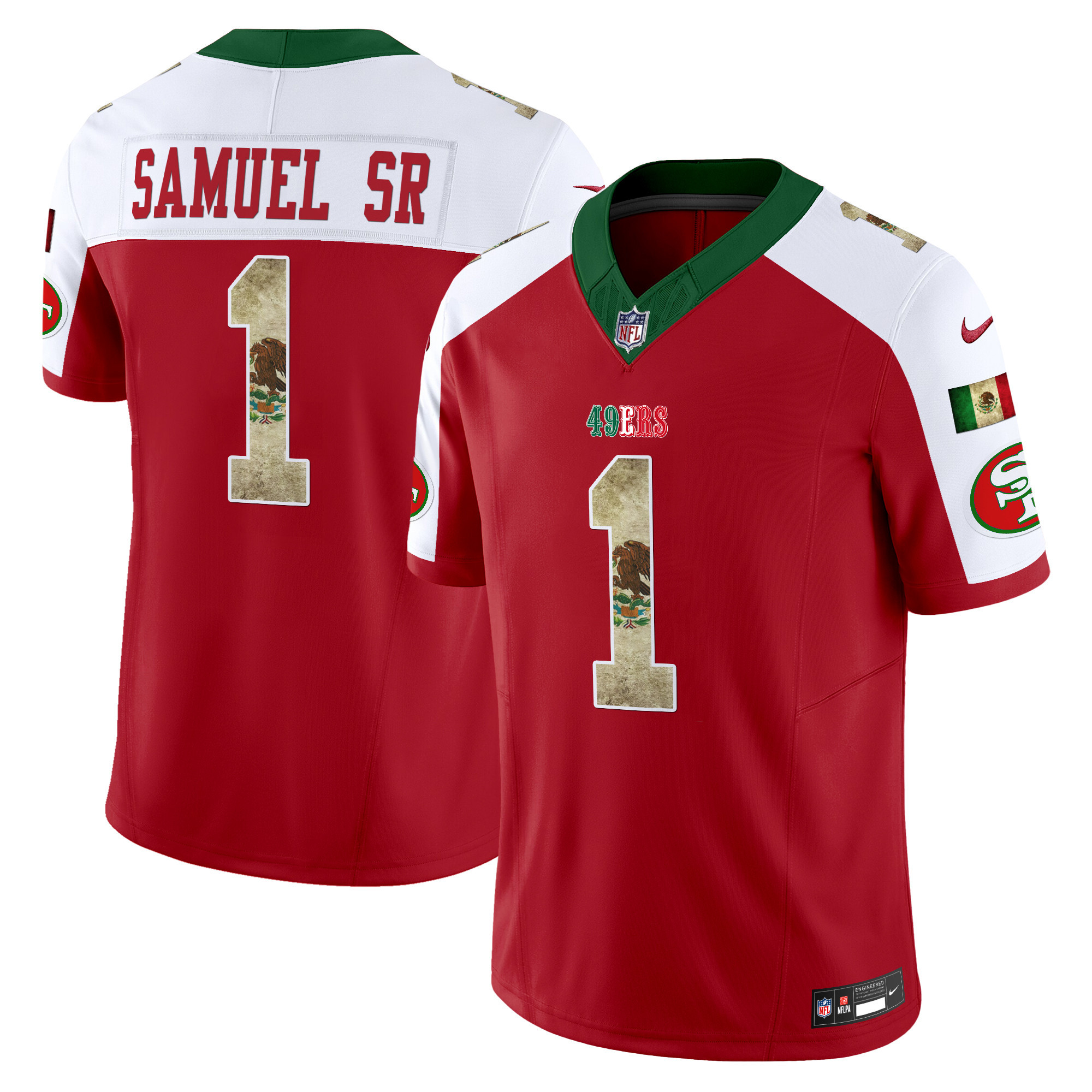 Men's Deebo Samuel San Francisco 49ers Mexico Vapor Limited Red Alternate Jersey - All Stitched