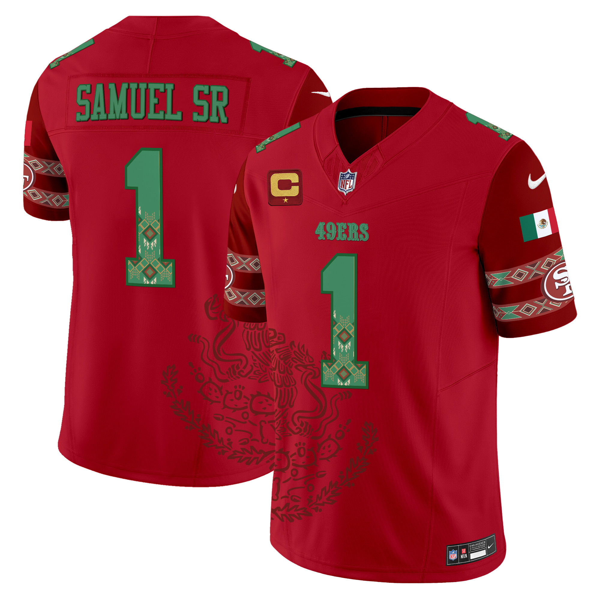 Men's Deebo Samuel San Francisco 49ers Mexico Vapor Limited Red Jersey - Printed