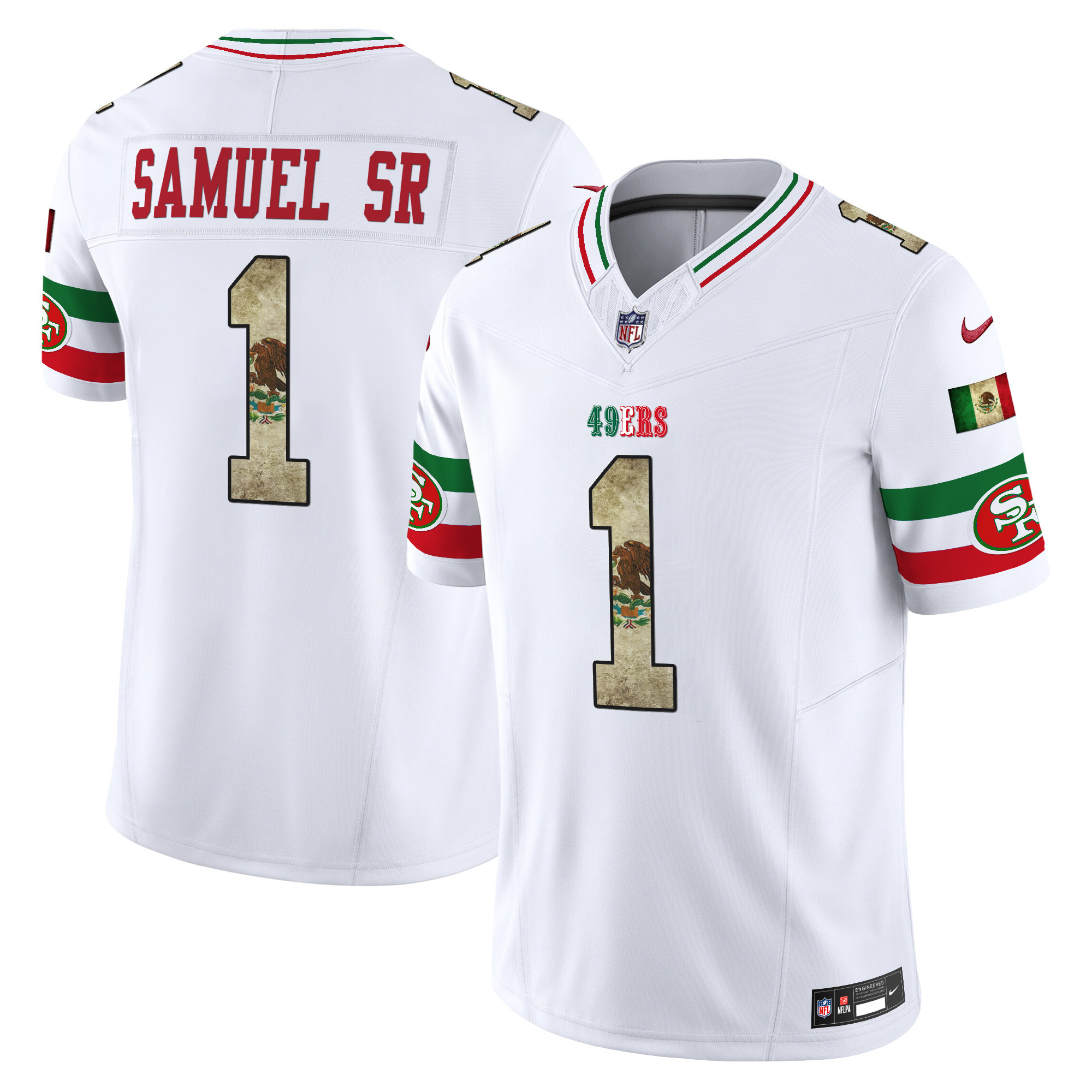 Men's Deebo Samuel San Francisco 49ers Mexico Vapor Limited White Jersey - All Stitched