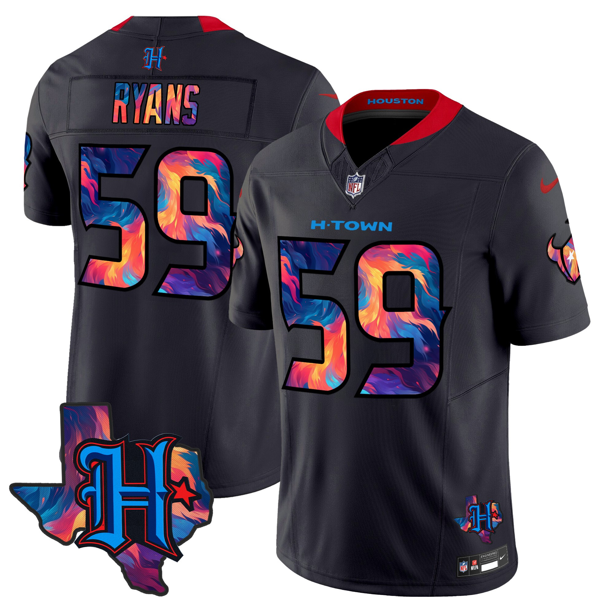 Men's DeMeco Ryans Houston Texans 2024 Special Vapor Limited Navy Limited Jersey - All Stitched