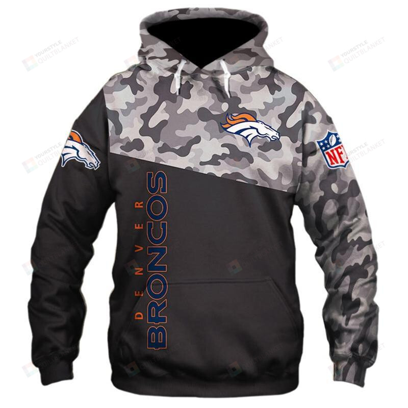 Men’s Denver Broncos Military 3D All Over Print Hoodie Hoodie
