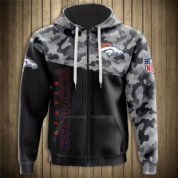Men’s Denver Broncos Military 3D All Over Print Hoodie Hoodie