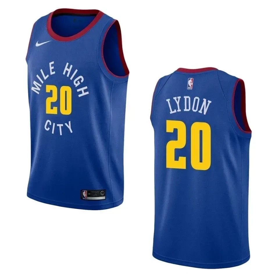 Men’s Denver Nuggets 20 Tyler Lydon Statement Swingman Jersey – Blue