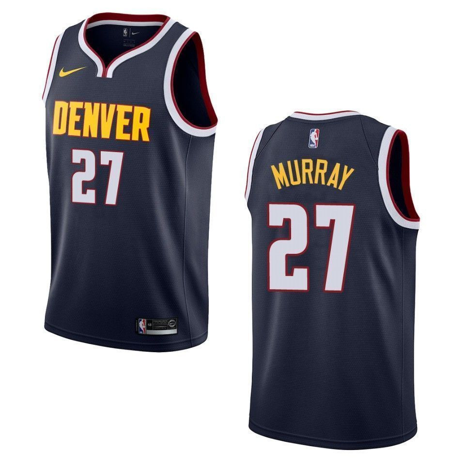Men’s Denver Nuggets 27 Jamal Murray Icon Swingman Jersey – Navy