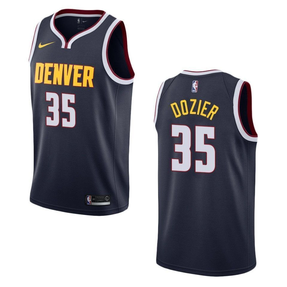 Men’s Denver Nuggets 35 P.j. Dozier Icon Swingman Jersey – Navy
