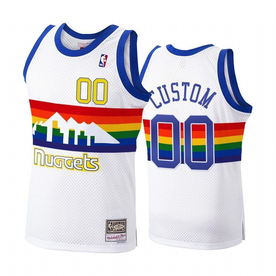 Men’s Denver Nuggets Custom 00 Hardwood Classics 1991-92 Jersey