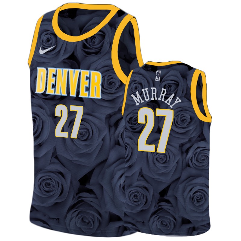 Men's Denver Nuggets Jamal Murray Black National Flower Jersey
