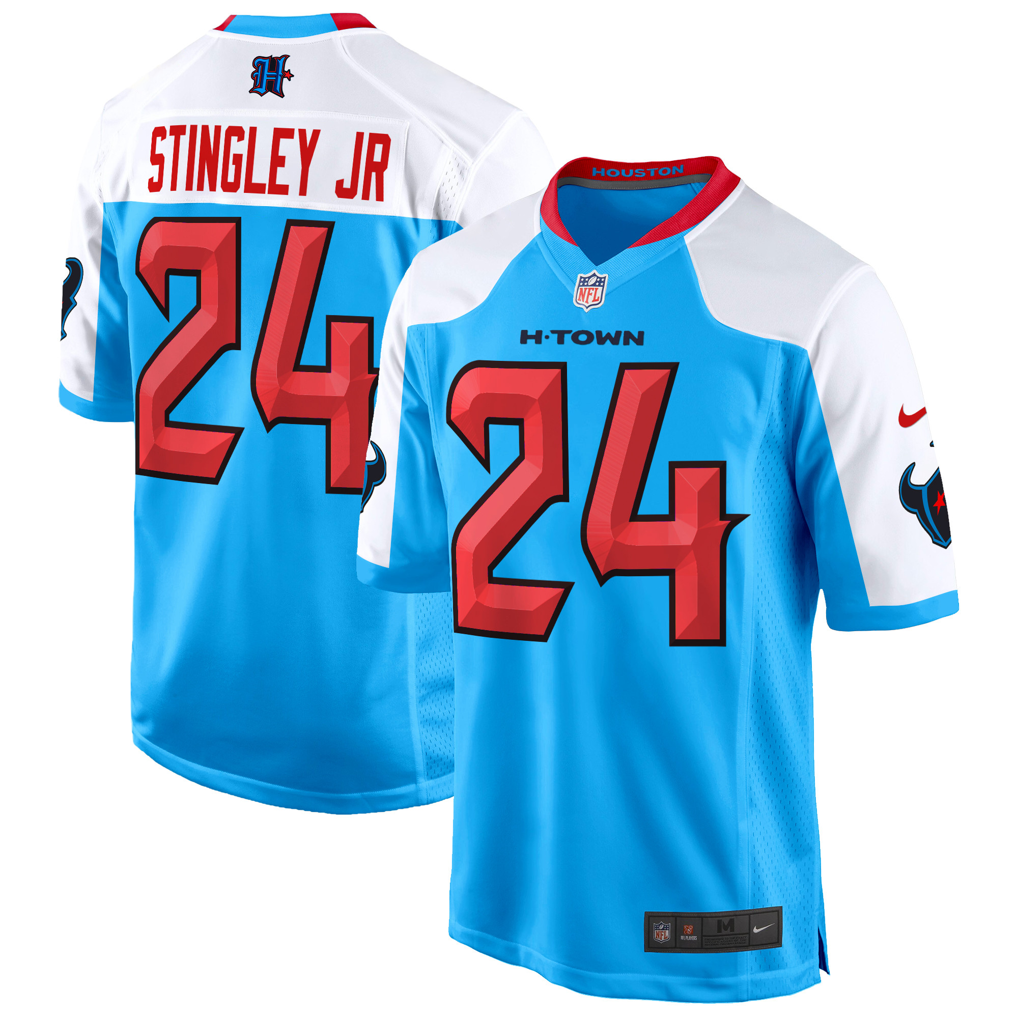Men's Derek Stingley Jr. Houston Texans 2024 Game Blue Alternate Jersey - All Stitched
