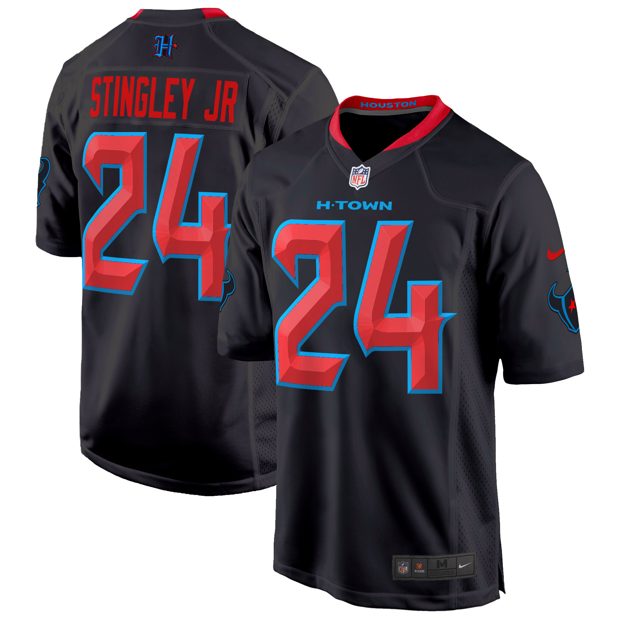 Men's Derek Stingley Jr. Houston Texans 2024 Game Navy Limited Jersey - All Stitched