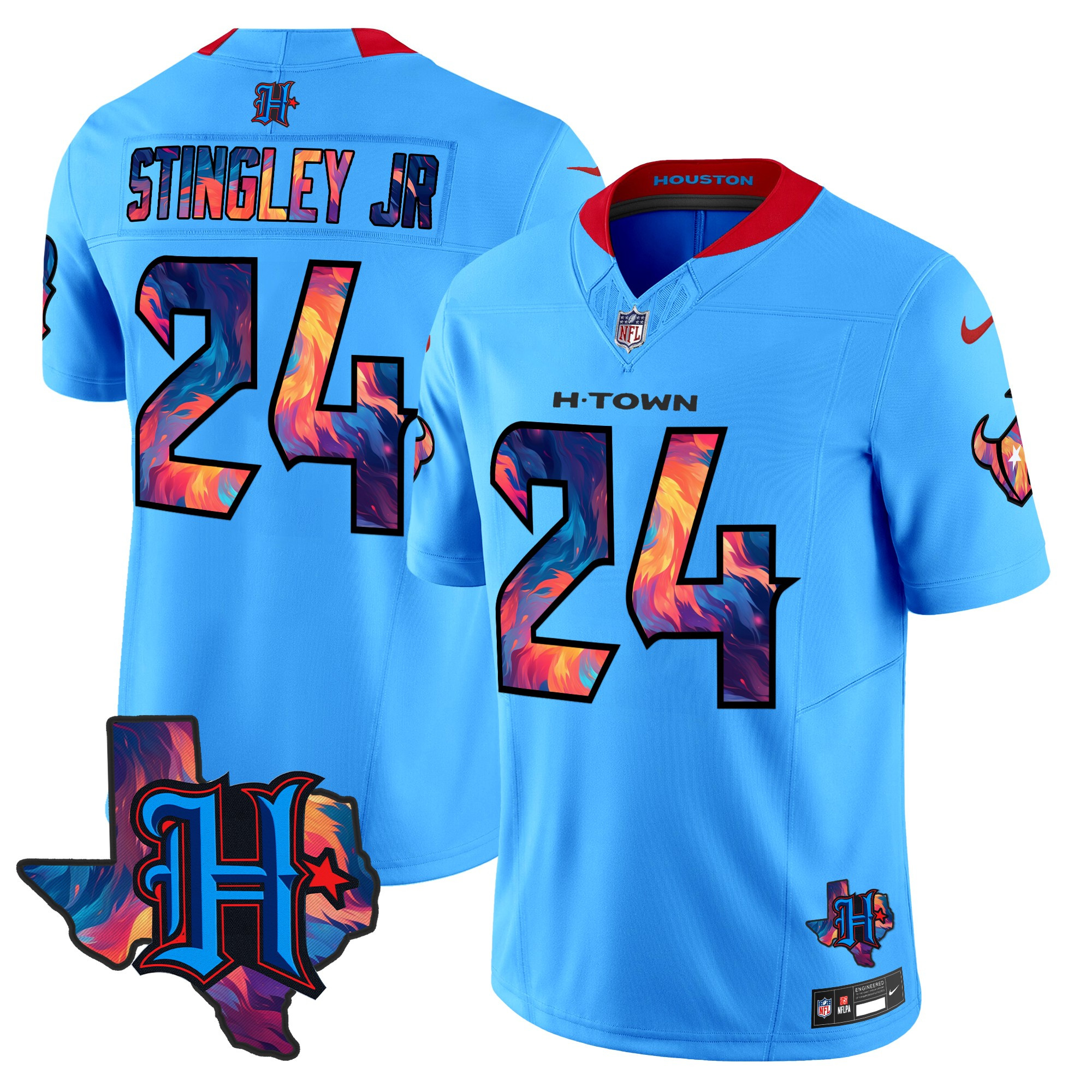 Men's Derek Stingley Jr. Houston Texans 2024 Special Vapor Limited Blue Jersey - All Stitched