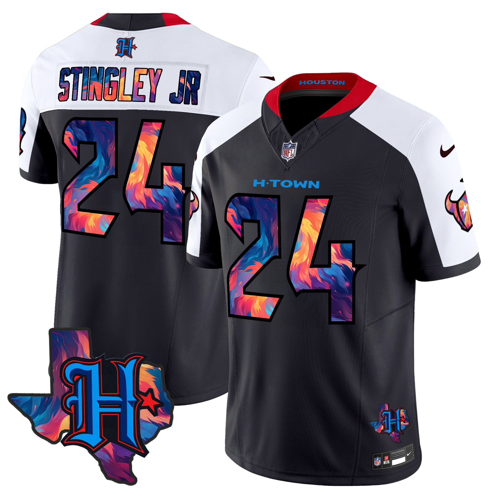 Men's Derek Stingley Jr. Houston Texans 2024 Special Vapor Limited Navy Alternate Jersey - All Stitched