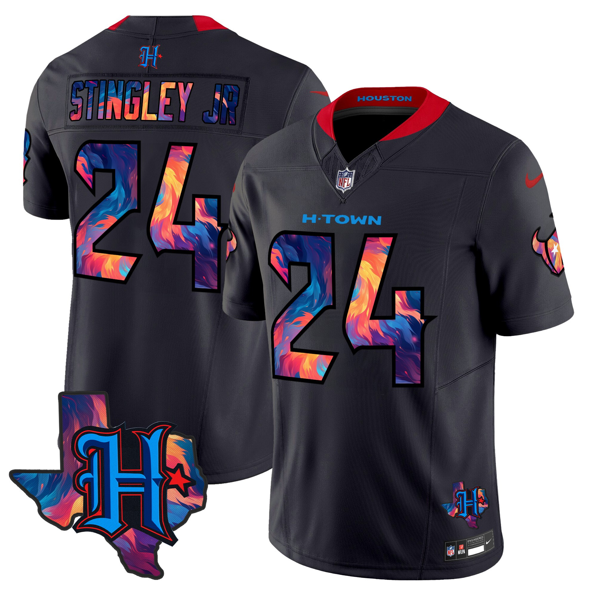 Men's Derek Stingley Jr. Houston Texans 2024 Special Vapor Limited Navy Limited Jersey - All Stitched