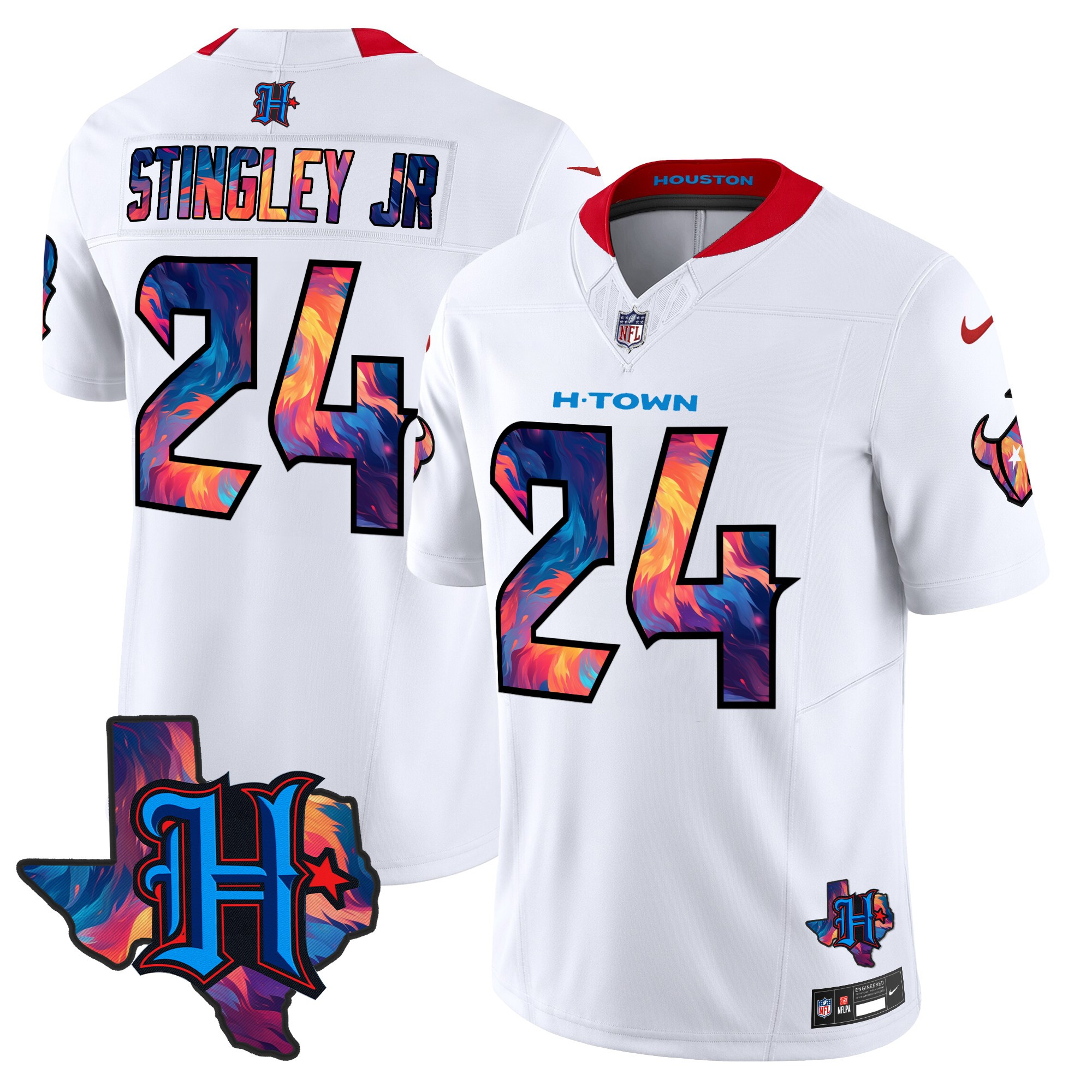 Men's Derek Stingley Jr. Houston Texans 2024 Special Vapor Limited White Jersey - All Stitched