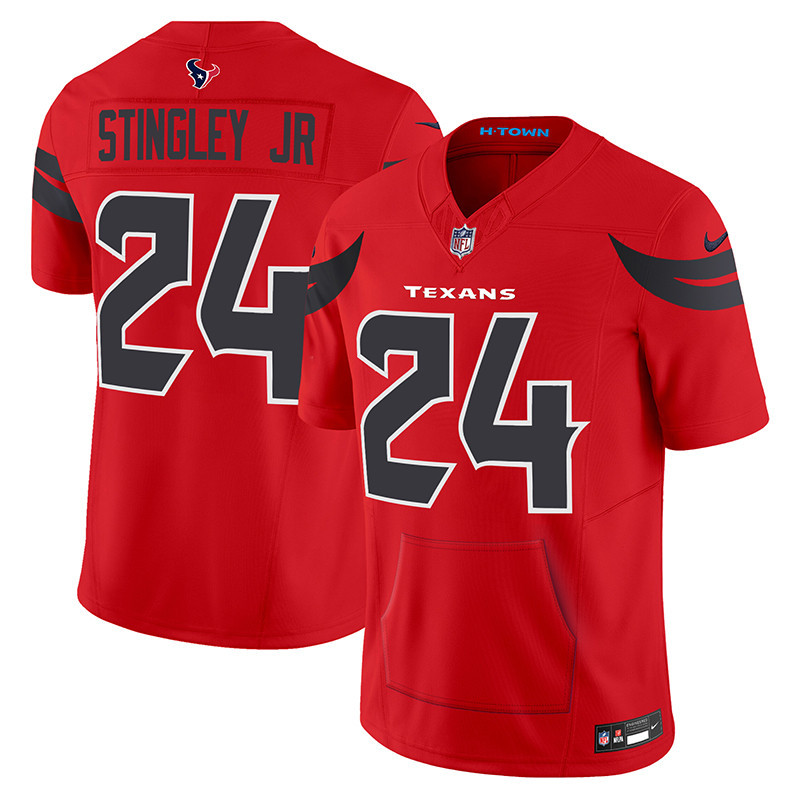 Men's Derek Stingley Jr. Houston Texans 2024 Vapor Hand Warmer Red Jersey - All Stitched