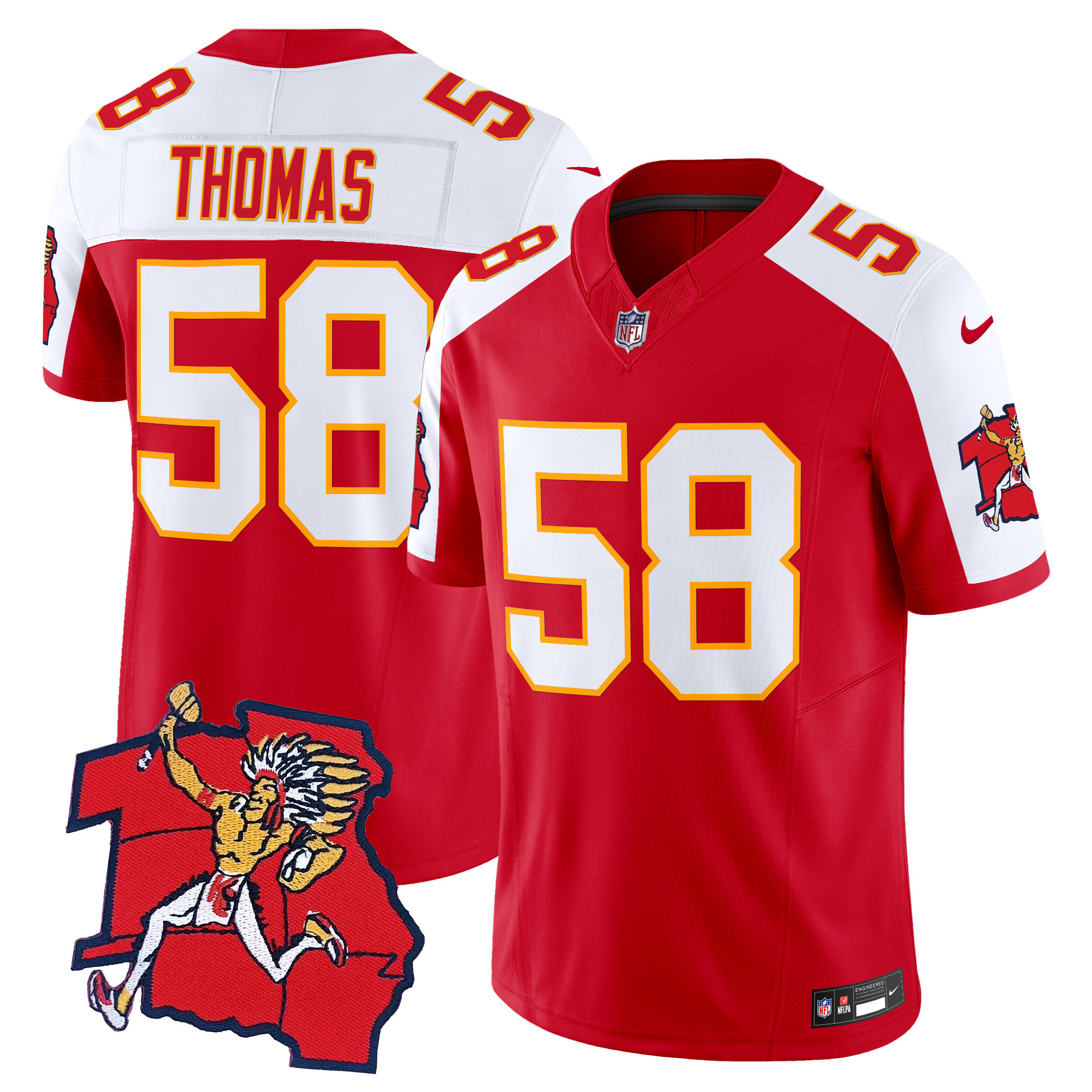 Men's Derrick Thomas Kansas City Chiefs 1963 Throwback Vapor Limited Red Alternate Jersey - All Stitched