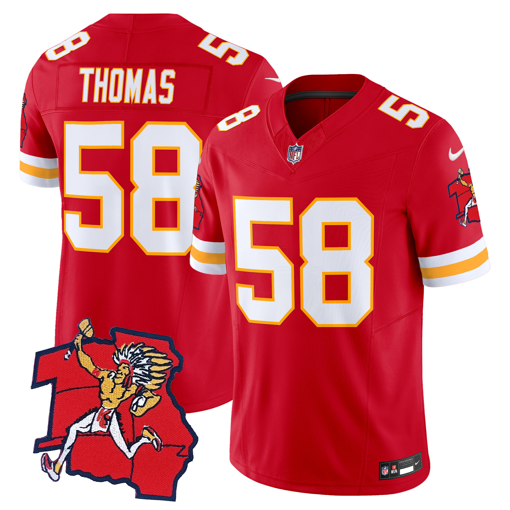 Men's Derrick Thomas Kansas City Chiefs 1963 Throwback Vapor Limited Red Jersey - All Stitched