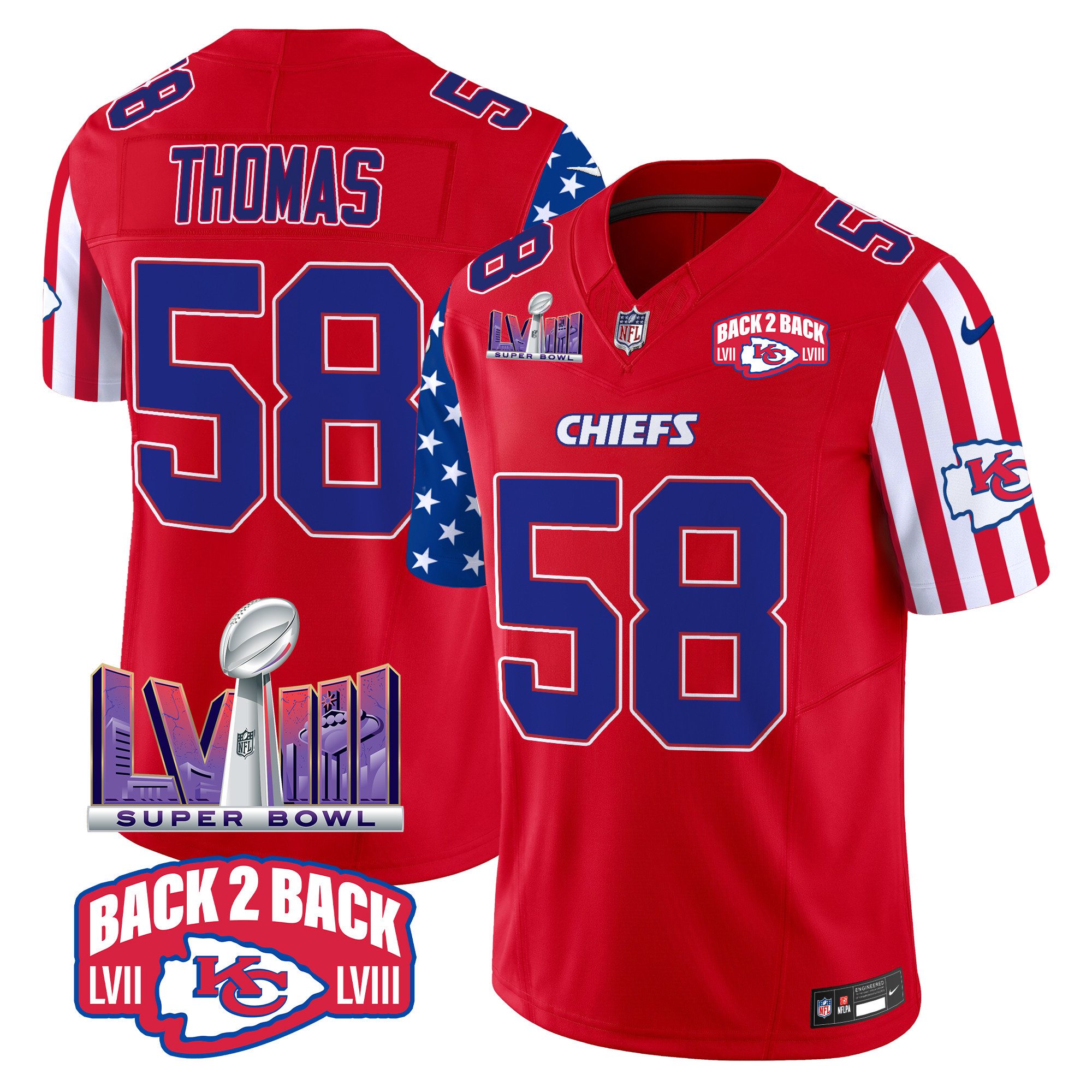Men's Derrick Thomas Kansas City Chiefs American Style Vapor Limited Red Jersey - All Stitched