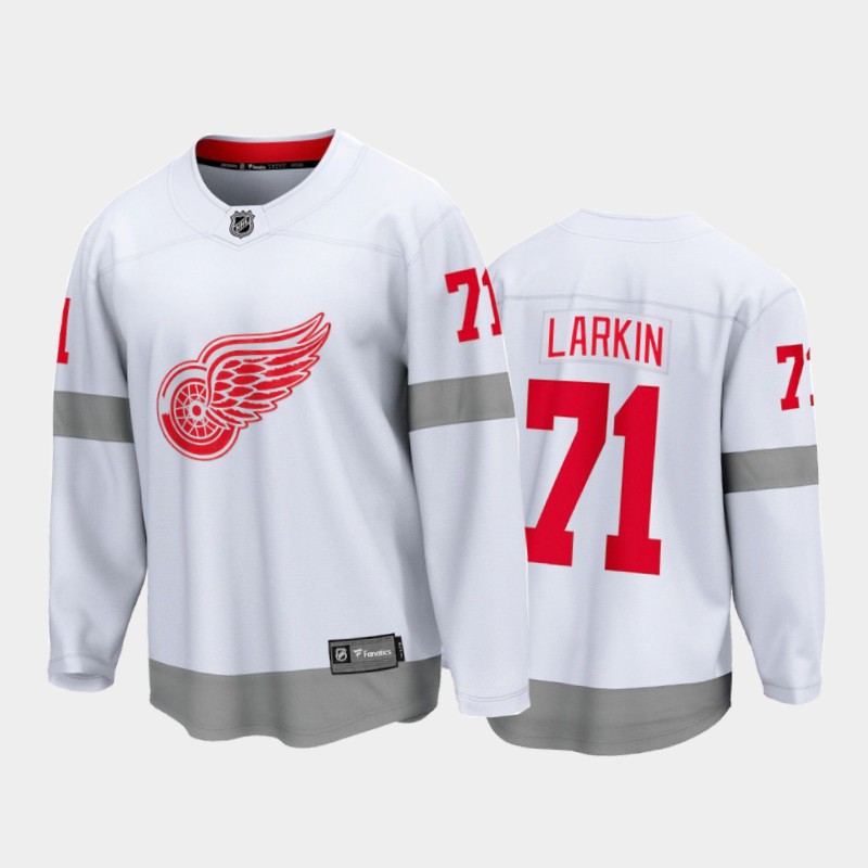 Men's Detroit Red Wings Dylan Larkin #71 Reverse Retro White 2020-21 Special Edition Jersey