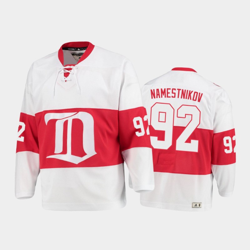 Men's Detroit Red Wings Vladislav Namestnikov #92 Heritage White Jersey