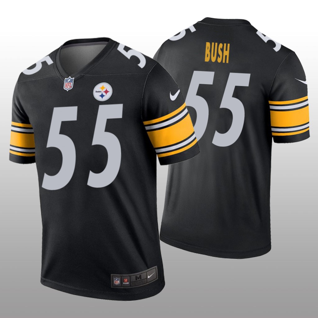 Men's Devin Bush #55 Pittsburgh Steelers Black Legend Jersey