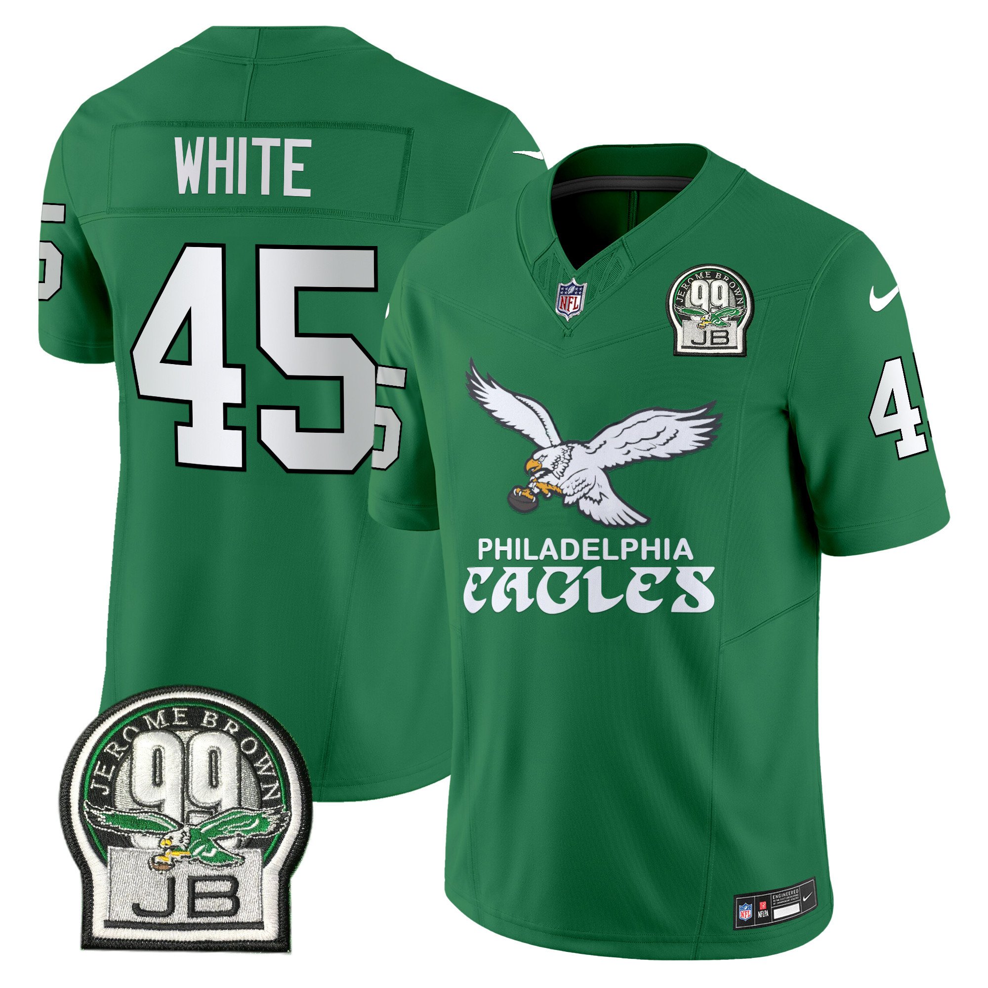 Men's Devin White Philadelphia Eagles Kelly Green Vapor Limited Kelly Green Jersey V5 - All Stitched