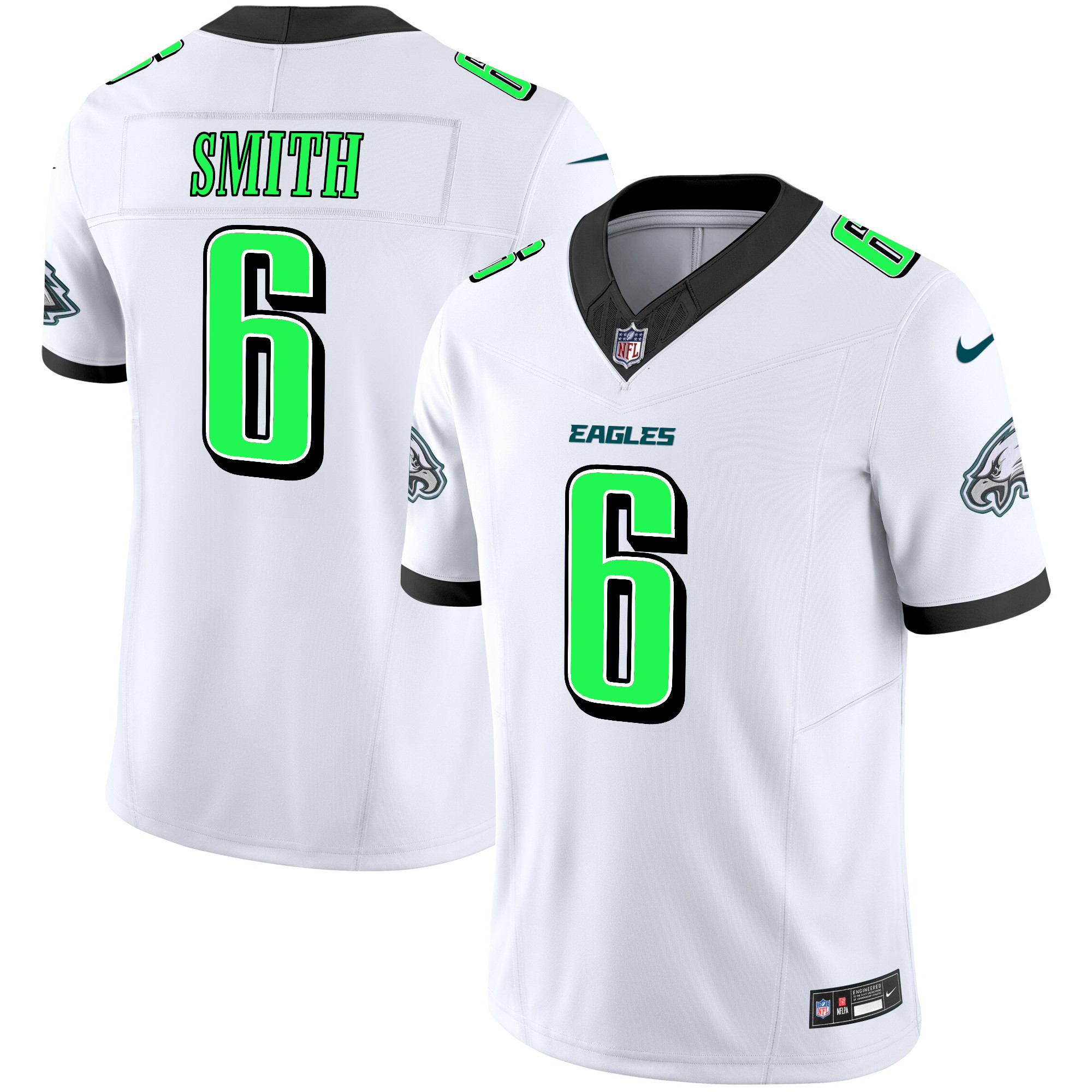 Men's DeVonta Smith Philadelphia Eagles 2024 Practice Vapor Limited White Jersey - All Stitched