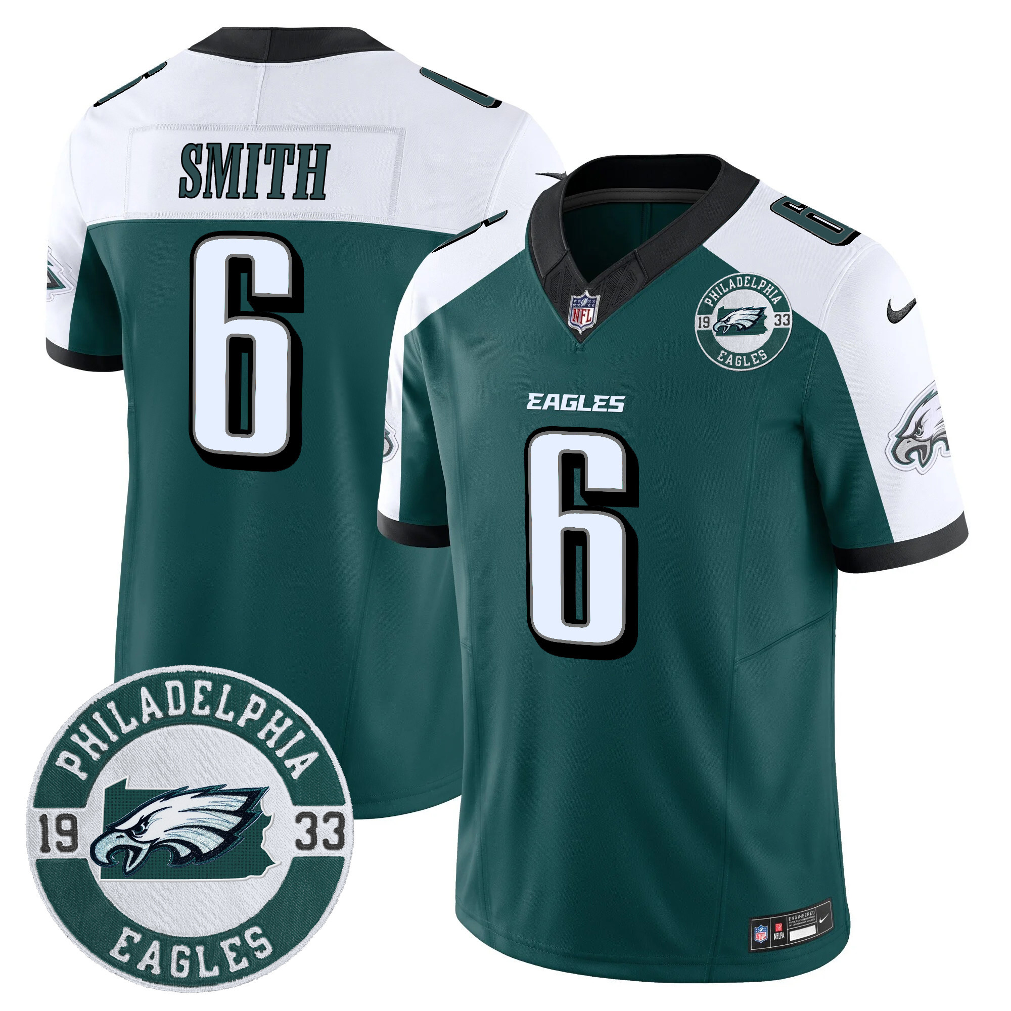 Men's DeVonta Smith Philadelphia Eagles 2024 Vapor Limited Alternate Jersey - All Stitched