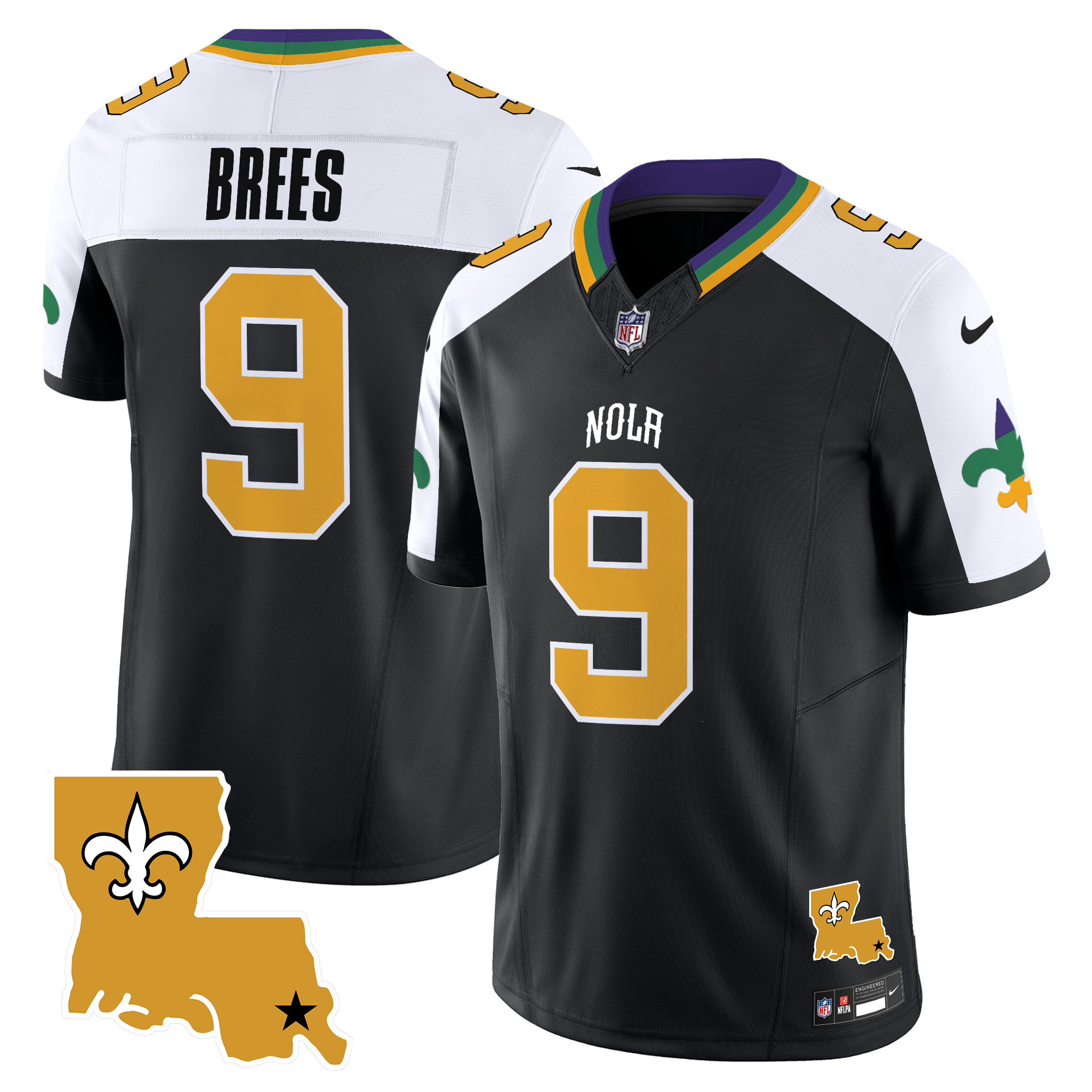 Men's Drew Brees New Orleans Saints 2024 New Orleans City Vapor Limited Alternate Jersey - All Stitched