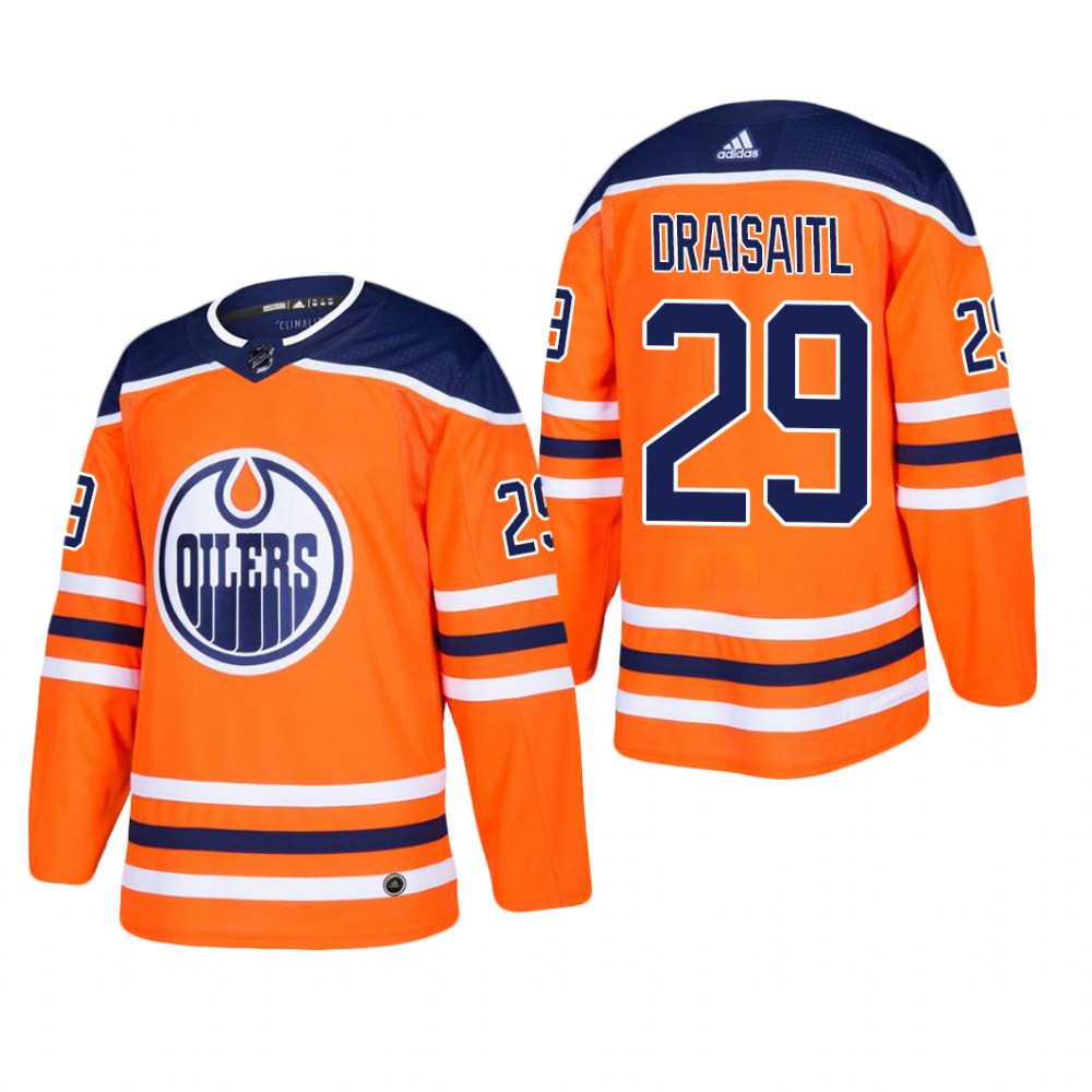 Men's Edmonton Oilers Leon Draisaitl #29 Home Orange Player Cheap Jersey