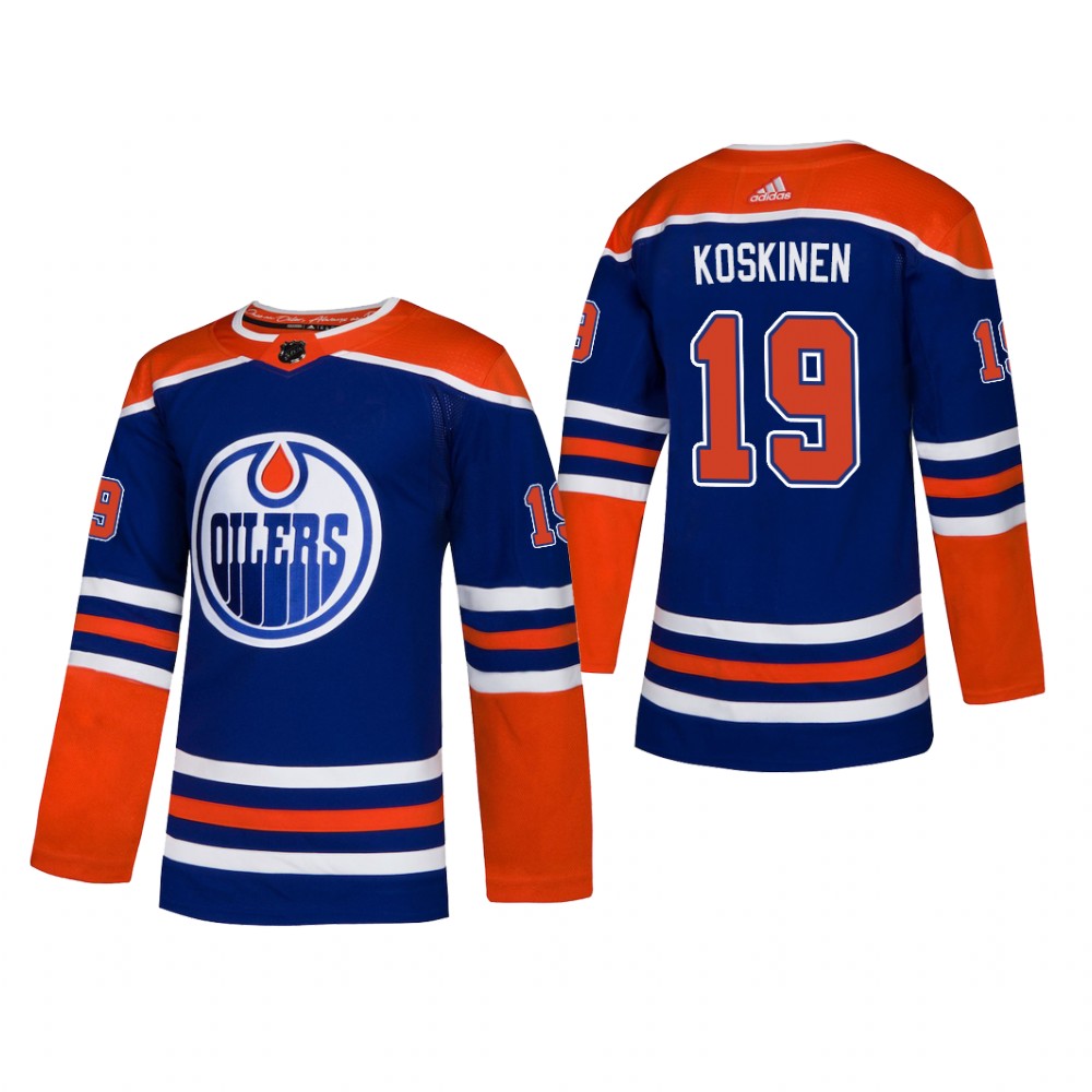 Men's Edmonton Oilers Mikko Koskinen #19 2019 Alternate Reasonable Adidas Jersey - Royal