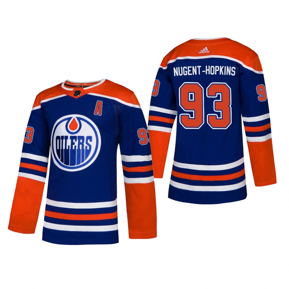 Men's Edmonton Oilers Ryan Nugent-Hopkins #93 2019 Alternate Reasonable Jersey - Royal