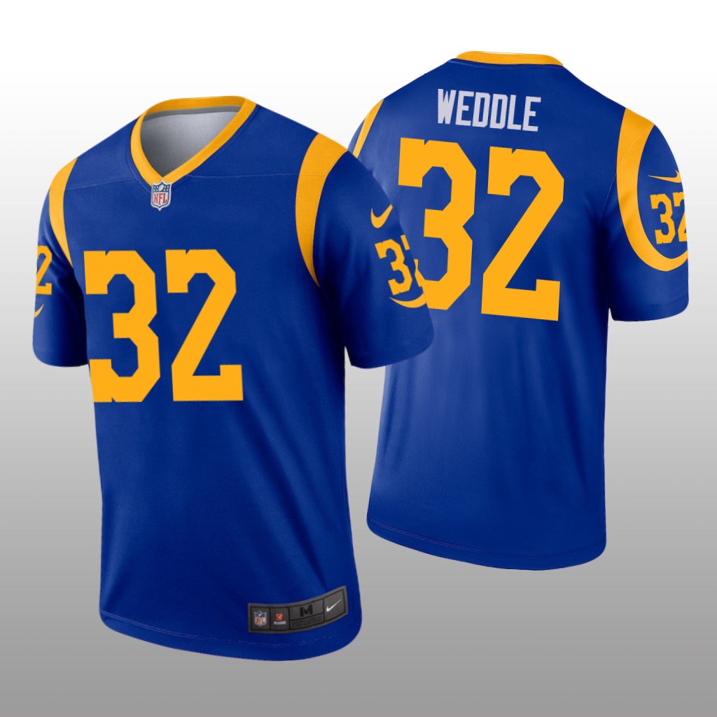 Men's Eric Weddle #32 Los Angeles Rams Royal Legend Jersey