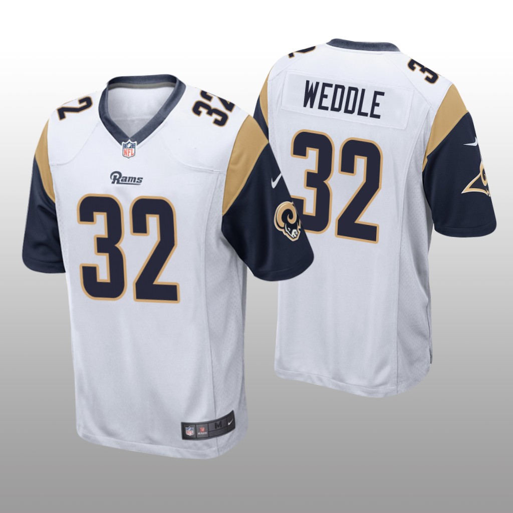Men's Eric Weddle Los Angeles Rams White Game Jersey