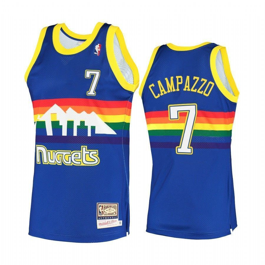 Men’s Facundo Campazzo 7 Denver Nuggets Hardwood Classics Jersey Blue