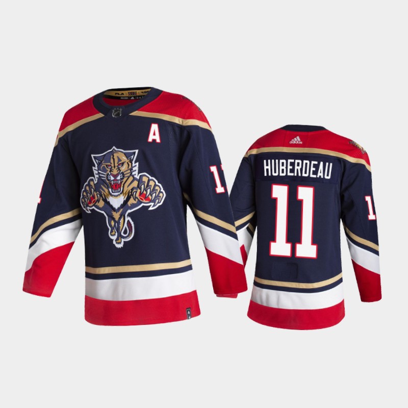 Men's Florida Panthers Jonathan Huberdeau #11 Reverse Retro 2020-21 Navy Jersey