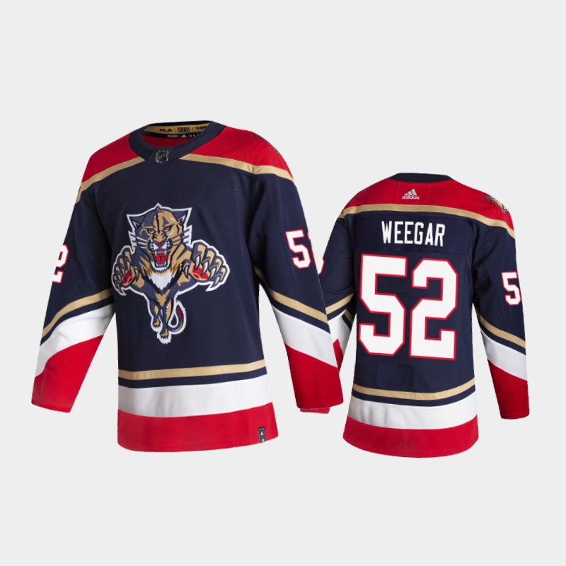 Men's Florida Panthers MacKenzie Weegar #52 Reverse Retro 2020-21 Navy Jersey