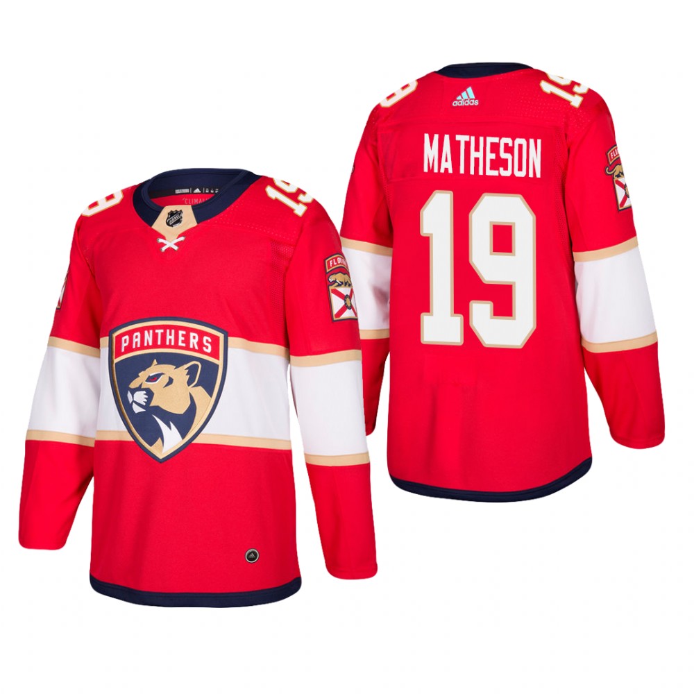 Men's Florida Panthers Mike Matheson #19 Home Red Player Cheap Jersey