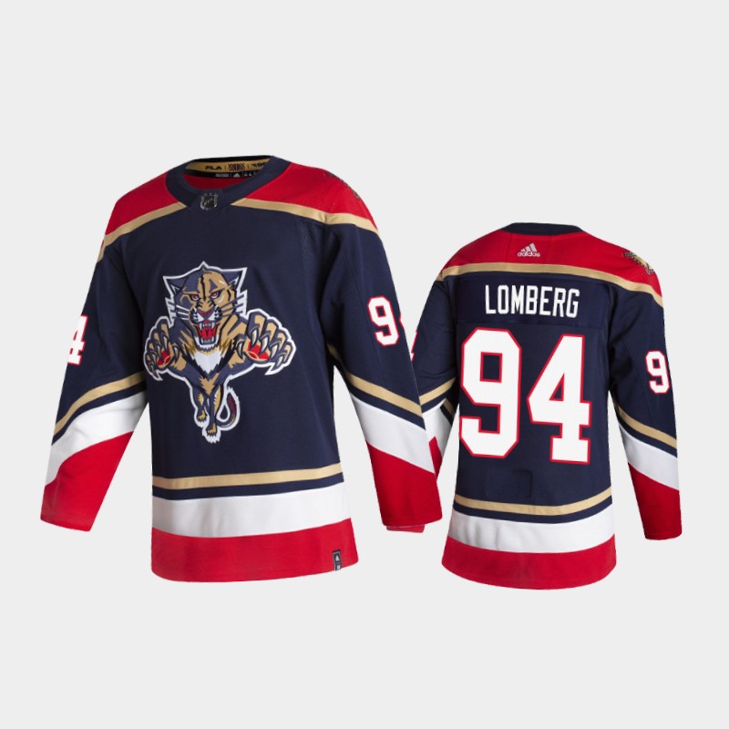 Men's Florida Panthers Ryan Lomberg #94 Reverse Retro 2020-21 Navy Jersey